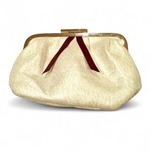 NEW BVLGARI Parfums Authentic VTG 2000s Silver & White Mini Clutch Bag — OS